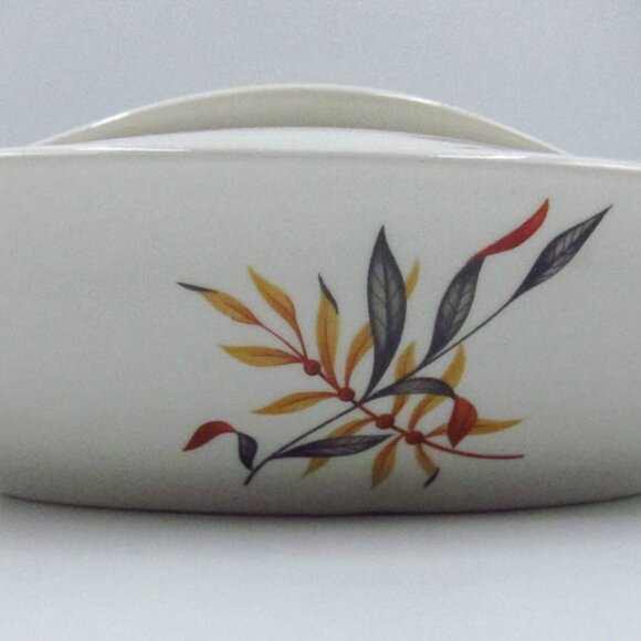 VTG Iroquois Woodvine Russell Wright Divided Covered Casserole Interplay MCM - Picture 3 of 9